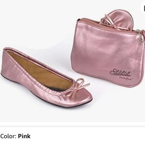 Sidekicks Foldable Pink Flats